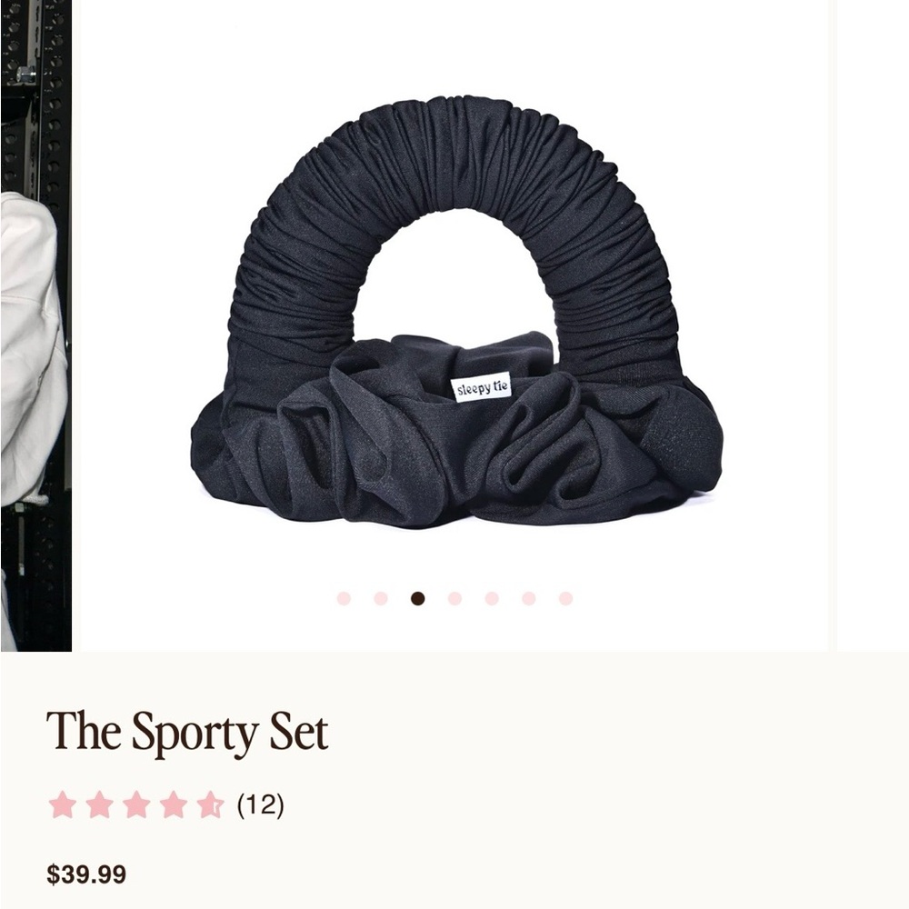 Sleepy Tie Sporty Set - Black Scrunchie Set
